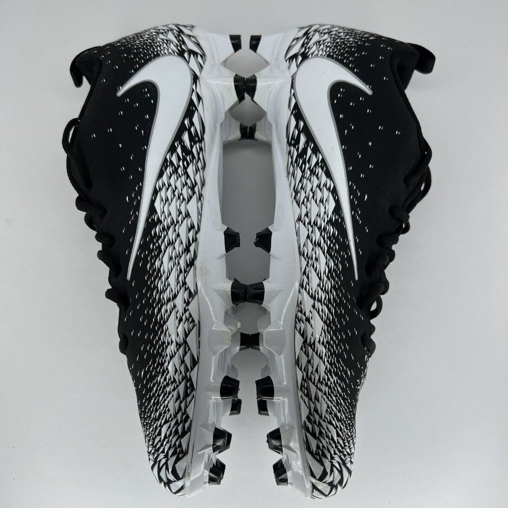 Nike Vapor Varsity Black and White Low Top Football Turf Cleats Men's Size 13 - Picture 7 of 9